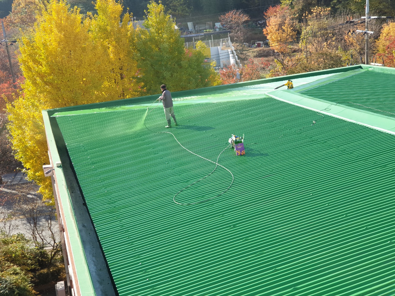 대구 교통연수원 강당 지붕 방수도색공사